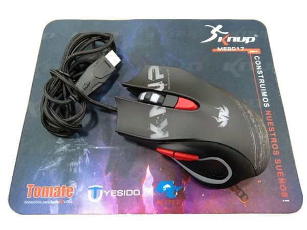 Imagen de MOUSE GAMER + PAD DE REGALO KNUP KPV28